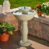 2-Tier Solar Fountain Bird Bath- Country Gardens 1 2-Tier Solar Fountain Bird Bath- Country Gardens -THE BIRDHOUSE CHICK Sales 2 tier Solar Fountain Bird Bath