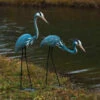 Steel Heron Pair Garden Sculptures 1 Steel Heron Pair Garden Sculptures -THE BIRDHOUSE CHICK Sales ANCIENT919 smll