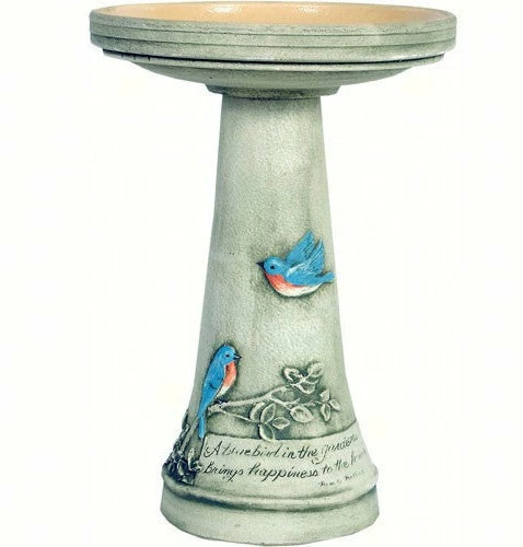 Bluebird Pedestal Birdbath-Locking Top 3 Bluebird Pedestal Birdbath-Locking Top