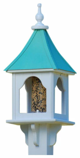 Copper Roof Bird Feeder - Square 28x10 6 Copper Roof Bird Feeder - Square 28x10 - Image 4