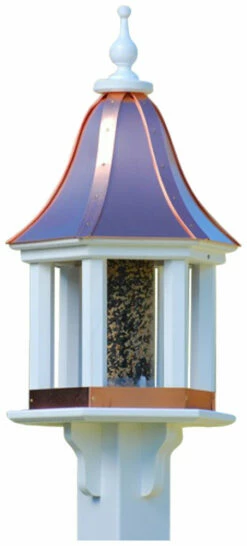 Copper Roof Bird Feeder Column Style - 28x12 9 Copper Roof Bird Feeder Column Style - 28x12 -THE BIRDHOUSE CHICK Sales BF12 BC COLUMNS