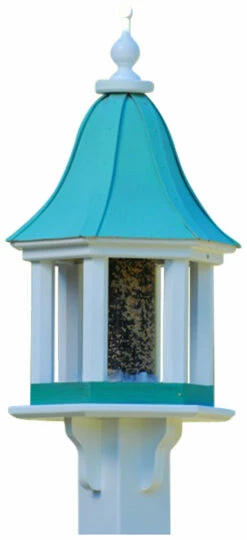 Copper Roof Bird Feeder Column Style - 28x12 8 Copper Roof Bird Feeder Column Style - 28x12 -THE BIRDHOUSE CHICK Sales BF12 PC COLUMNS