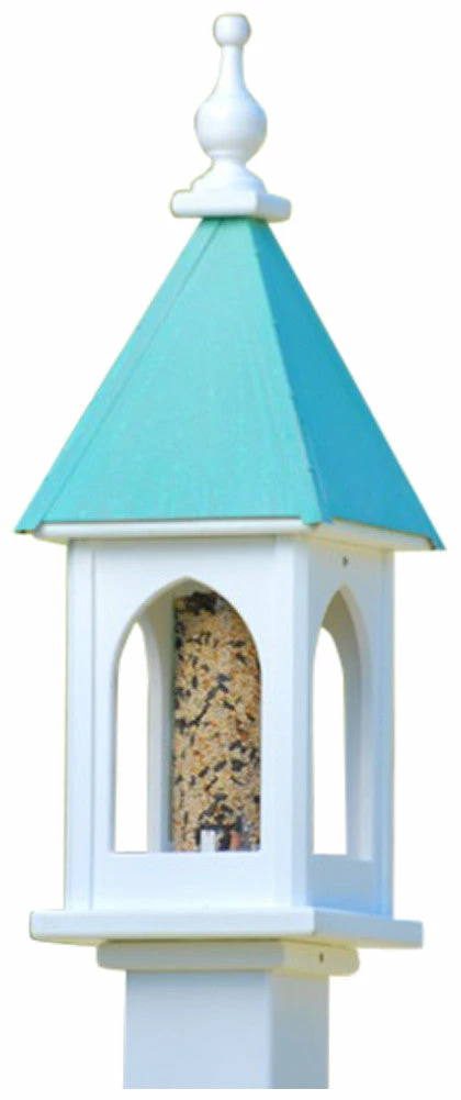 Copper Roof Bird Feeder Post-Mount - 28x8 6 Copper Roof Bird Feeder Post-Mount - 28x8 - Image 4