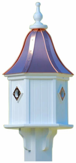 Copper Roof Birdhouse 28x12- 3 Portals -THE BIRDHOUSE CHICK Sales BH12 3CP BC