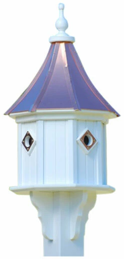 Copper Roof Birdhouse 34x14 Slope- 4 Portals -THE BIRDHOUSE CHICK Sales BH14 4CP BC SLOPE
