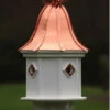 Copper Roof Birdhouse 34x14 Ribbon Detail 4 Portals 2 Copper Roof Birdhouse 34x14 Ribbon Detail 4 Portals -THE BIRDHOUSE CHICK Sales BH14 4CP BC CURLY