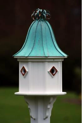 Copper Roof Birdhouse 34x14 Ribbon Detail 4 Portals 4 Copper Roof Birdhouse 34x14 Ribbon Detail 4 Portals - Image 2