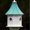 Copper Roof Birdhouse 34x14 Slope- 4 Portals 1 Copper Roof Birdhouse 34x14 Slope- 4 Portals -THE BIRDHOUSE CHICK Sales BH14 4CP PC SLOPE