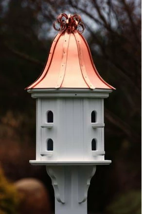 Copper Roof Dovecote Birdhouse 36x14 Ribbon Detail- 8 Perches 3 Copper Roof Dovecote Birdhouse 36x14 Ribbon Detail- 8 Perches