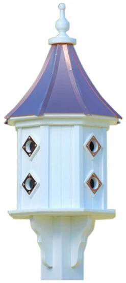 Copper Roof Dovecote Birdhouse 36x14 Slope - 8 Portals 8 Copper Roof Dovecote Birdhouse 36x14 Slope - 8 Portals -THE BIRDHOUSE CHICK Sales BH14 8CP BC SLOPE