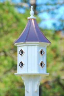 Copper Roof Dovecote Birdhouse 36x14 Slope - 8 Portals