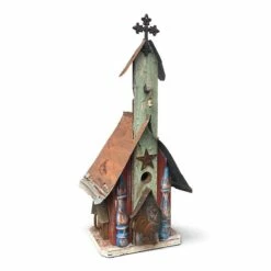 Barn Wood & Tin Church Birdhouses 11 Barn Wood & Tin Church Birdhouses -THE BIRDHOUSE CHICK Sales Barn Wood Tin Church Birdhouse 1