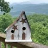 Barnwood Double Nest Birdhouse -THE BIRDHOUSE CHICK Sales BarnWood Double Nest Birdhouse