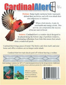 Cardinal Alert Decals-Birds Attacking Windows 3 Cardinal Alert Decals-Birds Attacking Windows