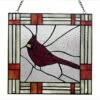 Cardinal Stained Glass Panel 1 Cardinal Stained Glass Panel -THE BIRDHOUSE CHICK Sales Cardinal Stained Glass Panel