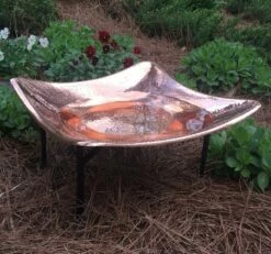 Solid Copper Deck-Mount Bird Bath 5 Solid Copper Deck-Mount Bird Bath -THE BIRDHOUSE CHICK Sales Copper Bird bath for garden