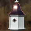 Copper Roof Birdhouse 28x12- 3 Portals 2 Copper Roof Birdhouse 28x12- 3 Portals -THE BIRDHOUSE CHICK Sales Copper Roof Birdhouse 3 Portals