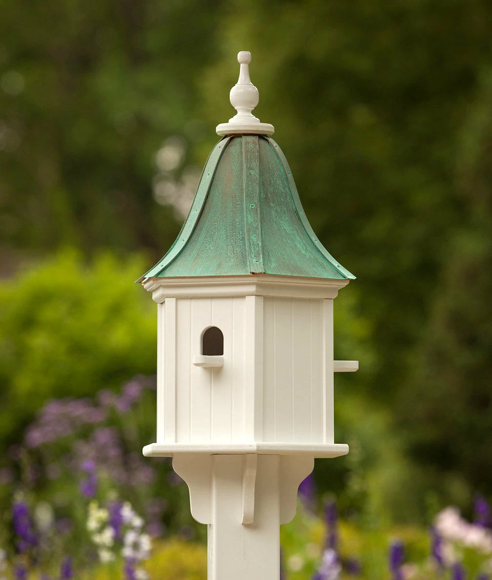 Copper Roof Birdhouse 28x12- 3 Perches 3 Copper Roof Birdhouse 28x12- 3 Perches