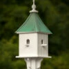 Copper Roof Birdhouse 28x10- 4 Perches 2 Copper Roof Birdhouse 28x10- 4 Perches -THE BIRDHOUSE CHICK Sales Copper Roof Birdhouse Aquare Patina