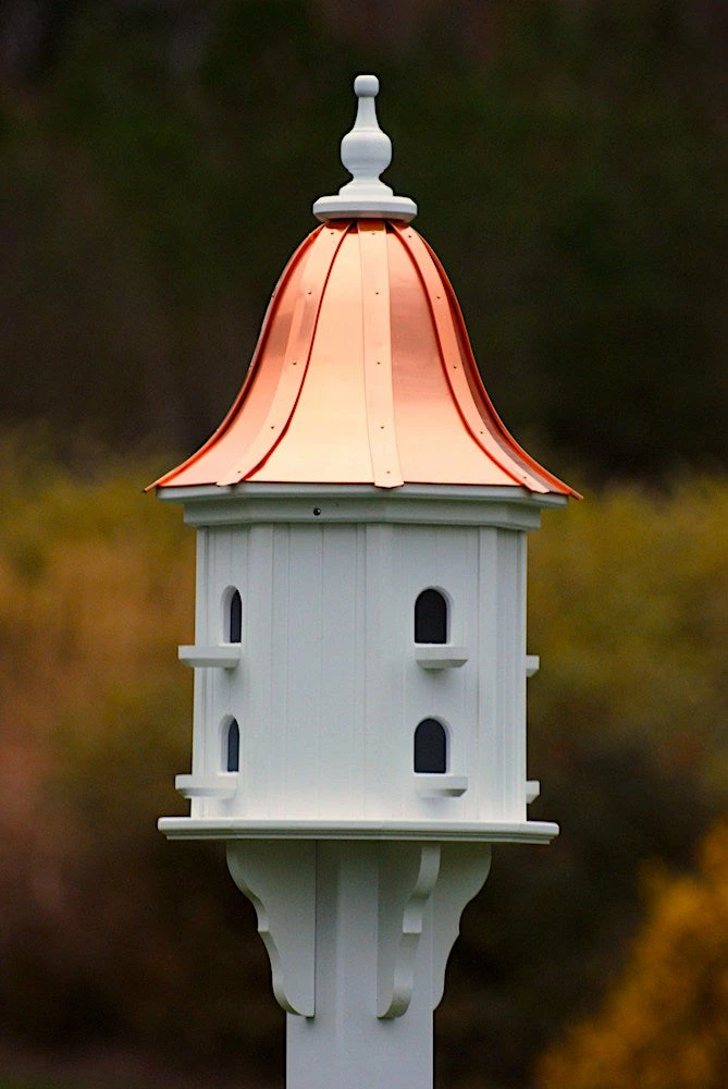 Copper Roof Dovecote Birdhouse 36x14 - 8 Perches 3 Copper Roof Dovecote Birdhouse 36x14 - 8 Perches