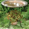 Flamed Bird Bath With Planter 1 Flamed Bird Bath With Planter -THE BIRDHOUSE CHICK Sales Copper plate Bird Bath