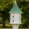 Copper Roof Dovecote Birdhouse 36x14 Slope- 8 Perches 2 Copper Roof Dovecote Birdhouse 36x14 Slope- 8 Perches -THE BIRDHOUSE CHICK Sales Copper Roof Dovecote Birdhouse 36x14 Slope 8 Perches Patina