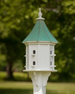 Copper Roof Dovecote Birdhouse 36x14 Slope- 8 Perches