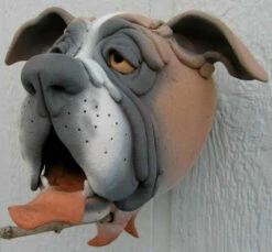 Boxer Ceramic Birdhouse