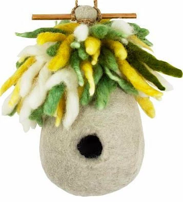 Felted Wool Birdhouse-Hermit Hut 3 Felted Wool Birdhouse-Hermit Hut