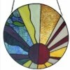 Earth Elements Stained Glass Panel 2 Earth Elements Stained Glass Panel -THE BIRDHOUSE CHICK Sales Earth Elements Stained Glass Panel