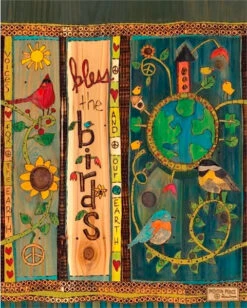 20" Vinyl Art Poles - 7 Designs 24 20" Vinyl Art Poles - 7 Designs -THE BIRDHOUSE CHICK Sales Earths Music Art Pole Detail