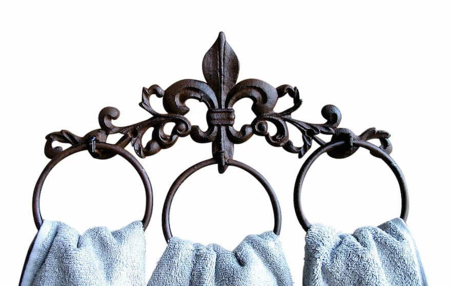 Fleur De Lis Iron Towel Rack 3 Fleur De Lis Iron Towel Rack
