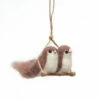 Hand-Felted Love Birds Ornament 1 Hand-Felted Love Birds Ornament -THE BIRDHOUSE CHICK Sales Hand Felted Wooly Birds Ornament