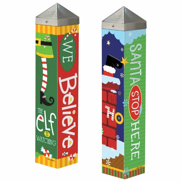Holiday Garden Art Poles 20-inch 3 Holiday Garden Art Poles 20-inch