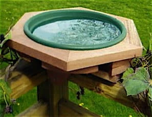 Wooden Deck-Mount Bird Bath 3 Wooden Deck-Mount Bird Bath