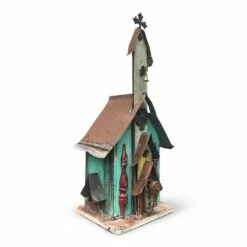 Large Church Birdhouses- 3 Colors -THE BIRDHOUSE CHICK Sales Large Church Birdhouse Aqua