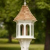 Large Gazebo Bird Feeder-Vinyl With Cypress Roof 14x36 2 Large Gazebo Bird Feeder-Vinyl With Cypress Roof 14x36 -THE BIRDHOUSE CHICK Sales Large Gazebo Bird feeder Vinyl Cypress Roof