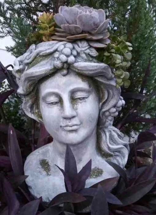Large Lady Head Planter 3 Large Lady Head Planter