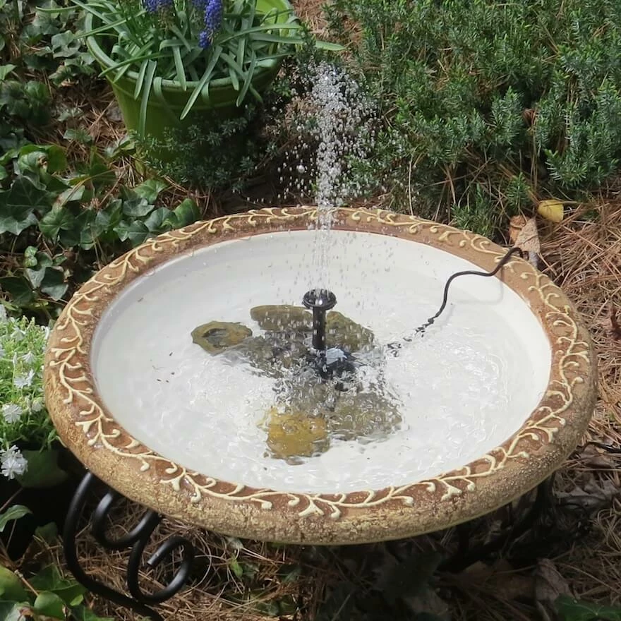 Large Solar Fountain Bird Bath 4 Large Solar Fountain Bird Bath - Image 2
