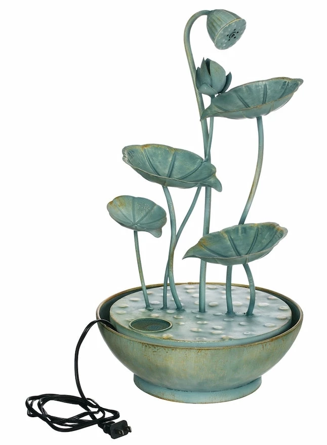 Lily Pad Hummingbird Bath Cascading Fountain 5 Lily Pad Hummingbird Bath Cascading Fountain - Image 3