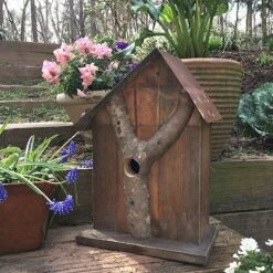 Rustic Log Front Birdhouses- 2 Sizes -THE BIRDHOUSE CHICK Sales Log Front Birdhouse 12