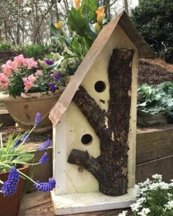 Rustic Log Front Birdhouses- 2 Sizes -THE BIRDHOUSE CHICK Sales Log Front Birdhouse 2