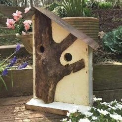 Rustic Log Front Birdhouses- 2 Sizes -THE BIRDHOUSE CHICK Sales Log Front Birdhouse 6