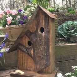 Rustic Log Front Birdhouses- 2 Sizes -THE BIRDHOUSE CHICK Sales Log Front Birdhouse 7