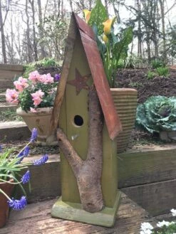 Rustic Log Front Birdhouses- 2 Sizes -THE BIRDHOUSE CHICK Sales Log Front Birdhouse 8
