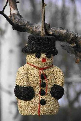 Big Snow Man BirdSeed Treat 3 Big Snow Man BirdSeed Treat