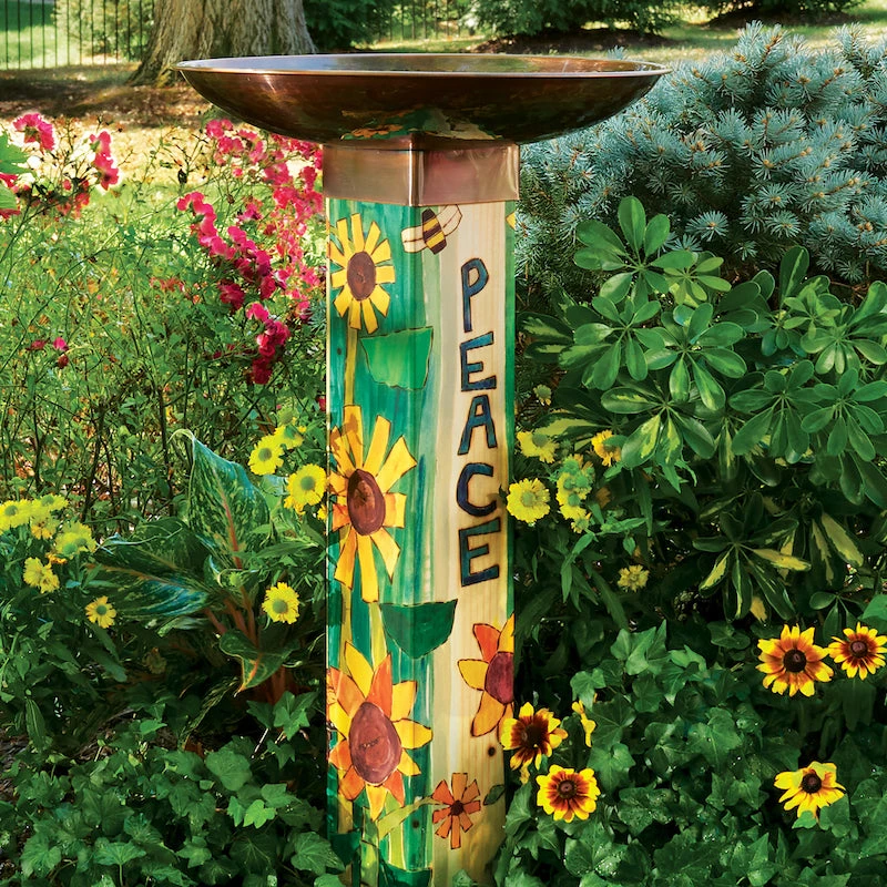 Peace Pedestal Bird Bath- Retired Design 5 Peace Pedestal Bird Bath- Retired Design - Image 3