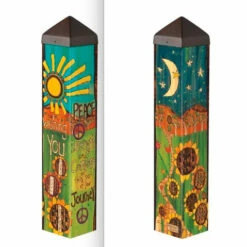20" Vinyl Art Poles - 7 Designs 27 20" Vinyl Art Poles - 7 Designs -THE BIRDHOUSE CHICK Sales Peaceful Journey Art Pole