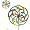 Flower Spinner Garden Stake 58" 2 Flower Spinner Garden Stake 58" -THE BIRDHOUSE CHICK Sales RCS SPIN