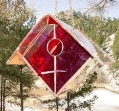 Copper-Stained Glass Birdhouse